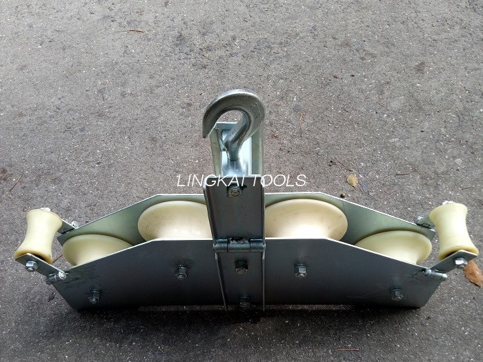 Four Combined Block Cable Pulling Special Block For Conductor Opgw Sheave Pulley Block