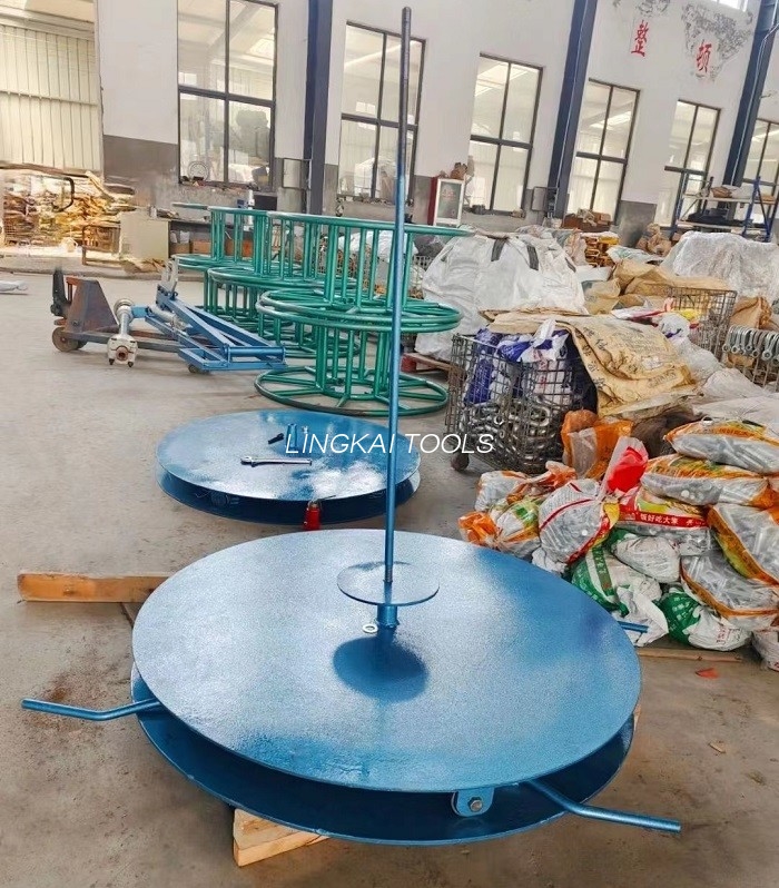 Turntable Device Laying Bracket Vertical Type Wire Reel Stand Stringing Construction Tools
