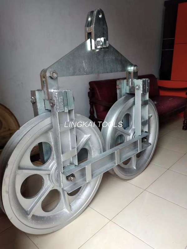 Single Conductor Tandem Sheaves Stringing Blocks For Power Line Construction