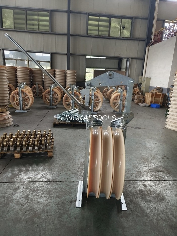 Nylon Five Sheaves Helicopter Stringing Blocks For Conductor Stringing Site