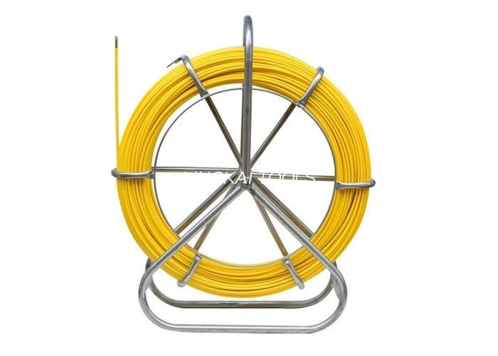 Portable Yellow Underground Cable Tools , 4 ~ 16 Mm Fiberglass Conduit Rodder