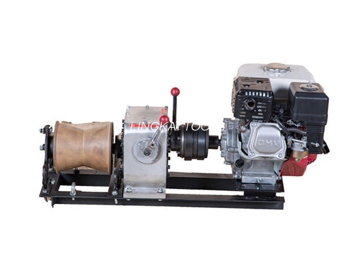 1 Ton Small Gasoline Cable Pulling Tools Engine Winch With Honda GX160 5.5HP