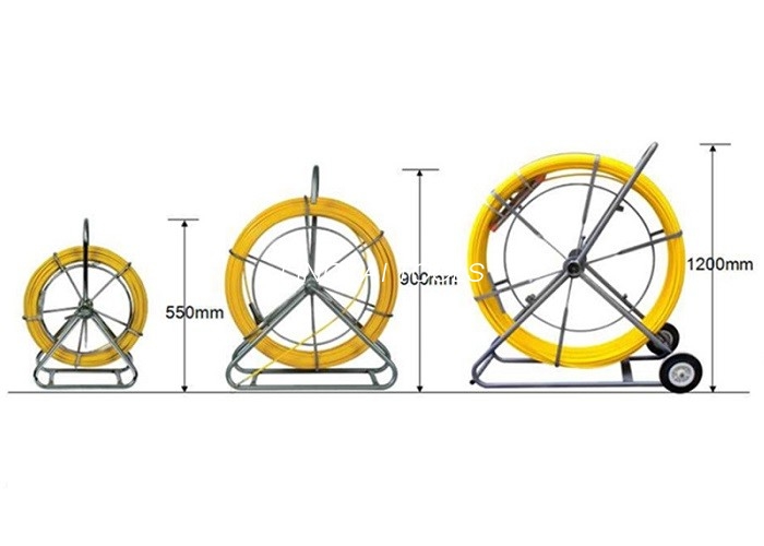 FRP Perforation Underground Cable Tools 6 Mm Duct Rods For Telecom Project