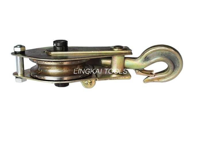 Single Sheave Tower Erection Tools , Steel Pulley Block For Lifting / Hoisting