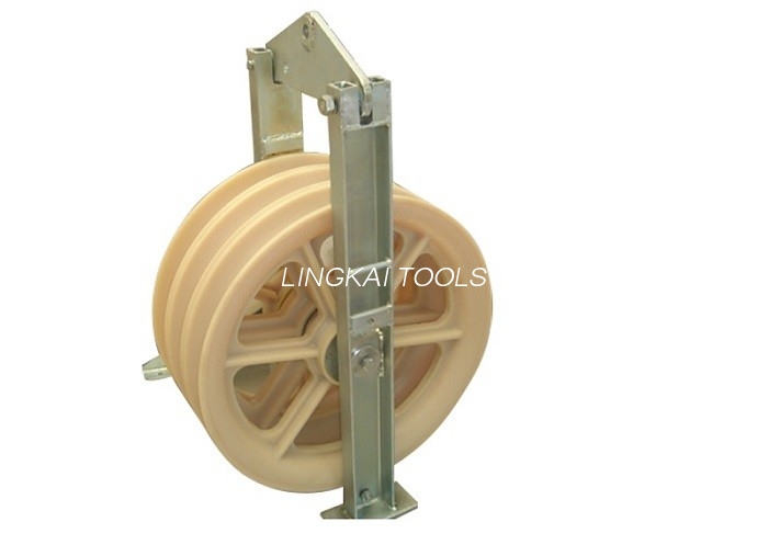 Large Diameter Conductor Stringing Blocks Bundled Half Lined Steel Wire Rope