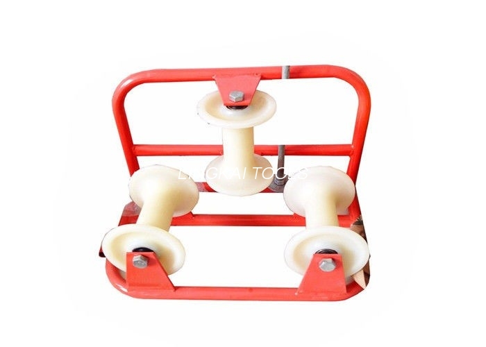 10KN Load Nylon Triple Corner Cable Roller Three Wheels Cable Pulling Rollers