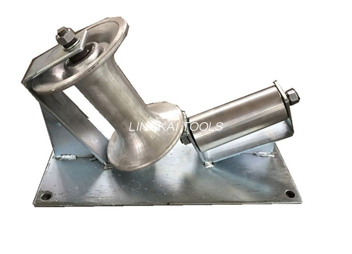 10KN Aluminum Wire Pulling Rollers , One Way Structure Cable Pulling Roller