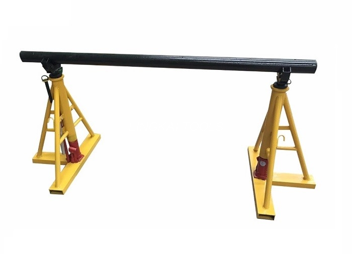 Manual Drive Cable Drum Jack 3T - 20T Supporting Cable Reel Stringing