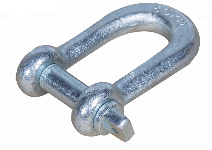 Anchor Chain U Type Shackle , Screw Pin Anchor Shackle For Connect Wire Rope