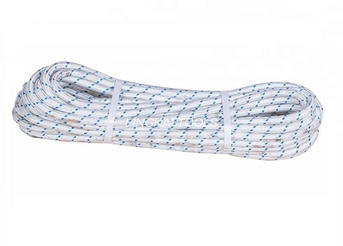 Polyester PP Double Braid Rope 12 Mm Power Construction Tool For Pulling OPGW