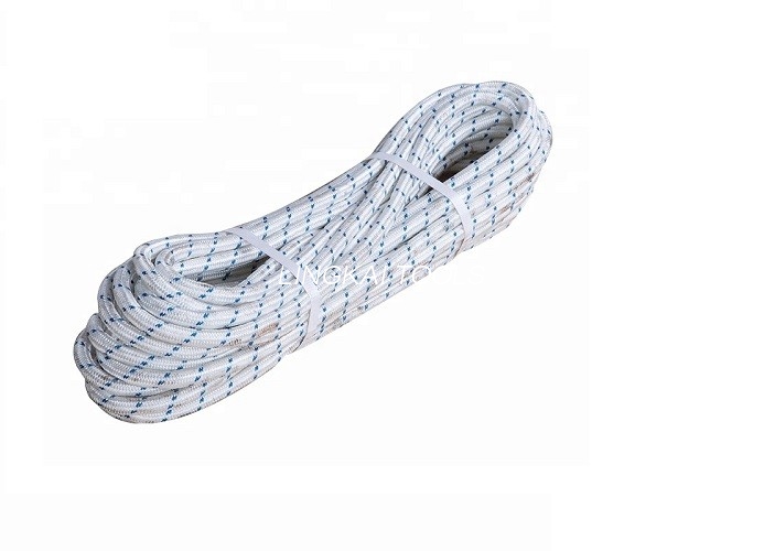 Double Silk Insulated Braided Nylon Rope , Multi Color Cable Pulling Rope