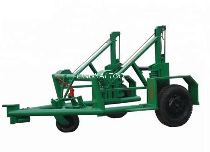 100 KN Green Underground Cable Tools , Easy To Move Cable Spool Trailer