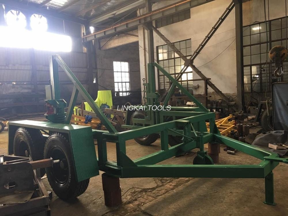 12 Ton Load Capacity Cable Drum Carrier With Surface Treatment Spray Paint