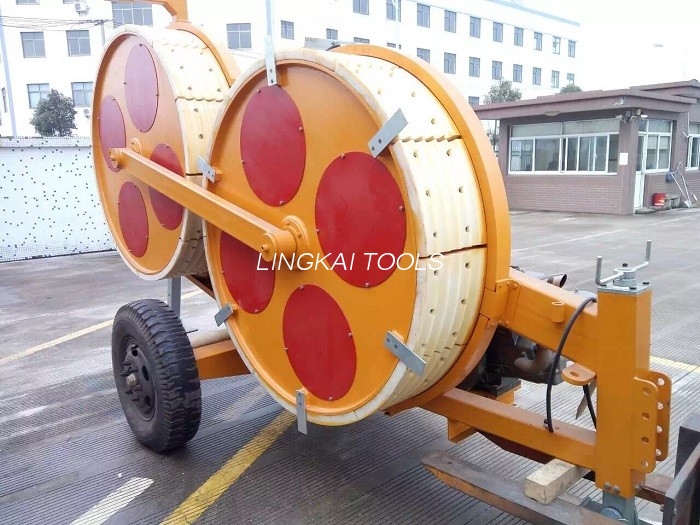 Wire Ropes Hydraulic Power Line Stringing Equipment With MC Nylon Bull Wheel