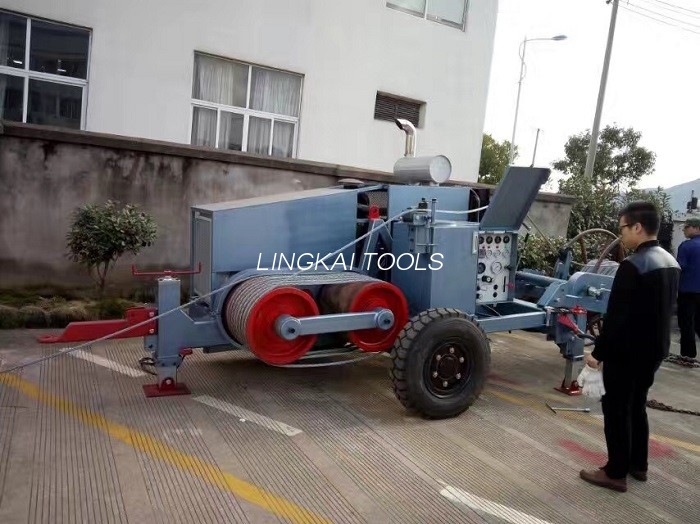 90KN Steel Cable Tensioner , SA-YQ90 Adjustable Speed Hydraulic Cable Tensioner