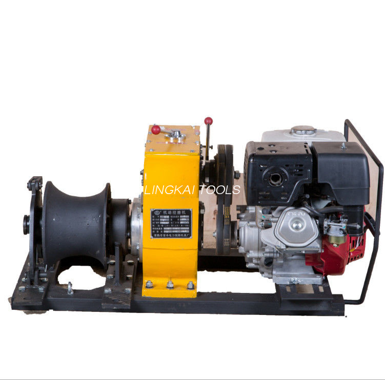 Power Construction Portable Capstan Winch , Hoist Pole Setting 8 Ton Winch