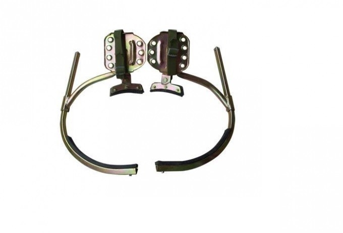 Wood / Steel Pole Climbers Construction Safety Tools With Movable Thickening Plate