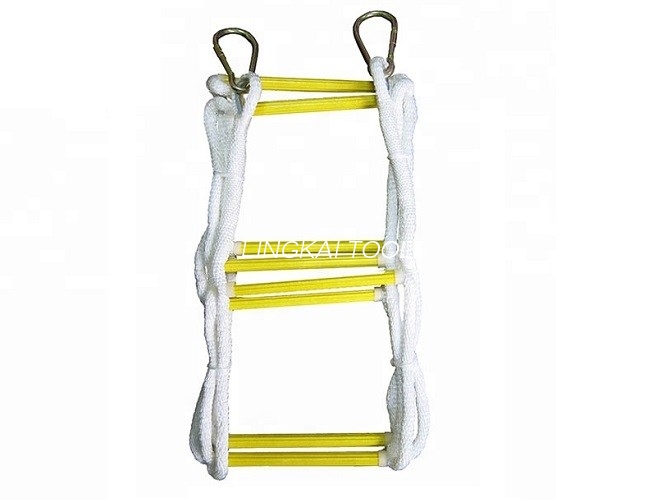 Portable Light Weight Construction Safety Tools Rigid Climbing Rope Ladder