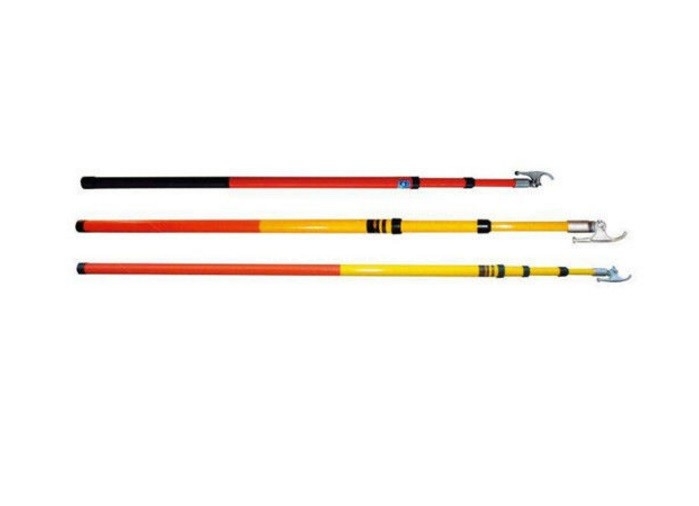 500KV Voltage 7.5M Electrical Hot Stick Insulation Telescopic Fiberglass