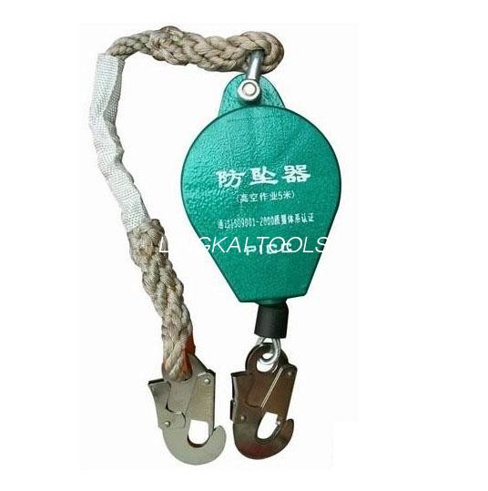 Line Construction Fall Arrest Lanyard High Capacity Wire Rope Falling Protector