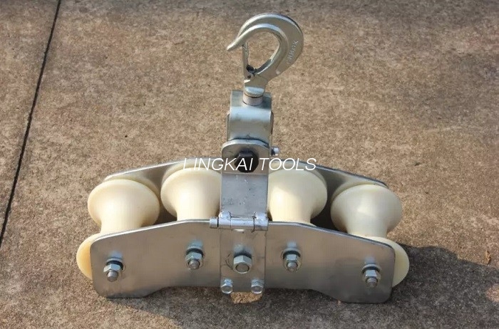Combined Type Fiber Optical Transmission Stringing Blocks Quadrant Pulley Stringing