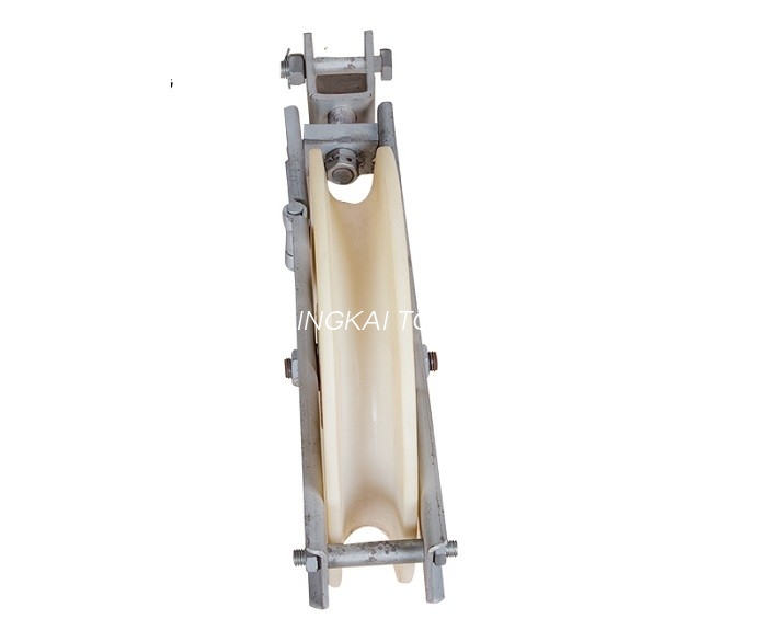 Small Light Fiber Optic Tools Single Sheave Conductor Pulleys For Stringing ACSR25 To ACSR500