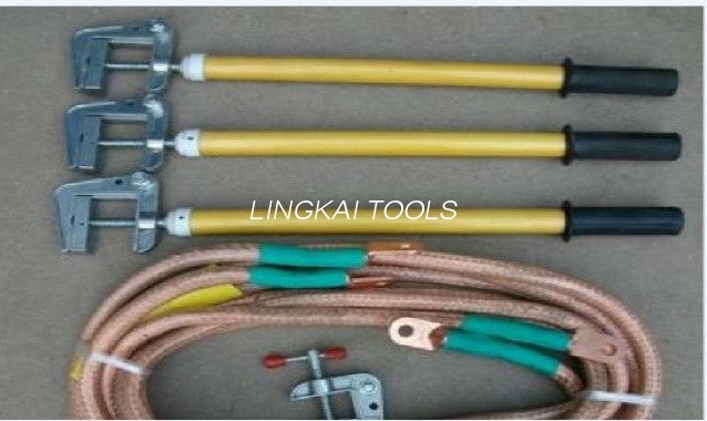 35KV Voltage Electric Security Tools Copper Ground Rod JDX With Earth Clamp