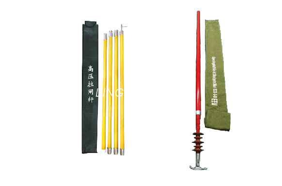 3-10m Telescopic Fiberglass Electrical Hot Stick / High Voltage Insulating Switch Rod
