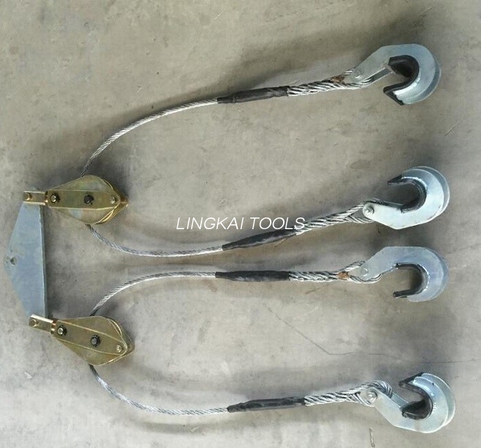 Twin Bundled Conductor Lifter Transmission Line Stringing Tools Rated Load 2x12 KN