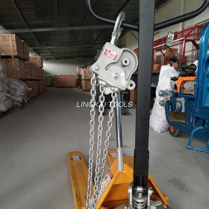 7.5 KN Aluminium Alloy Manual Chain Hoist / Overhead Line Stringing Equipment
