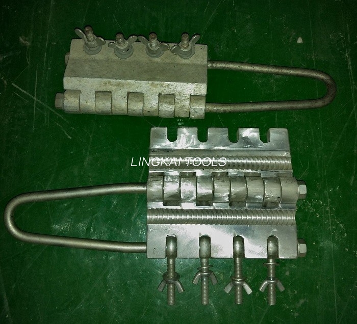 10Ton Basic Construction Tools Bolt Type Round Steel Rope Gripper For Wire Rope