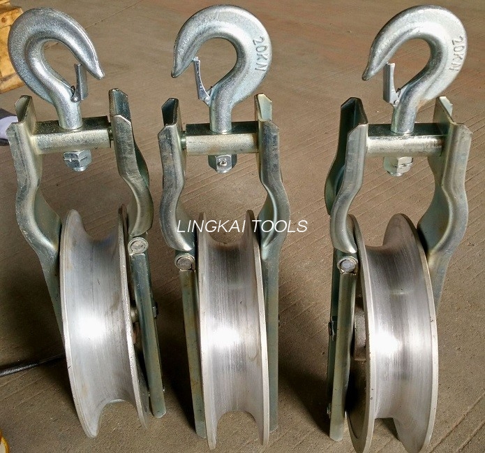 Single Aluminum Cable Pulling Pulley SHD 20 KN Conductor Stringing Block