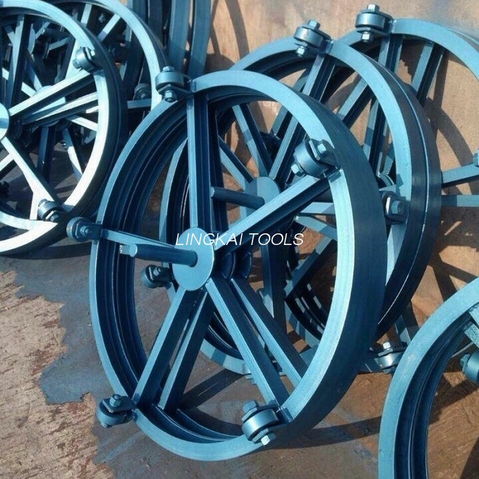 1000mm Diameter Underground Cable Tools Rotate Steel Plate Stand Upright Payout Drum Turntable