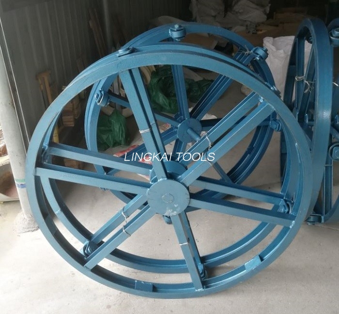 Vertical Type Underground Cable Tools Supporting Cable Reel In Stringing Line Site