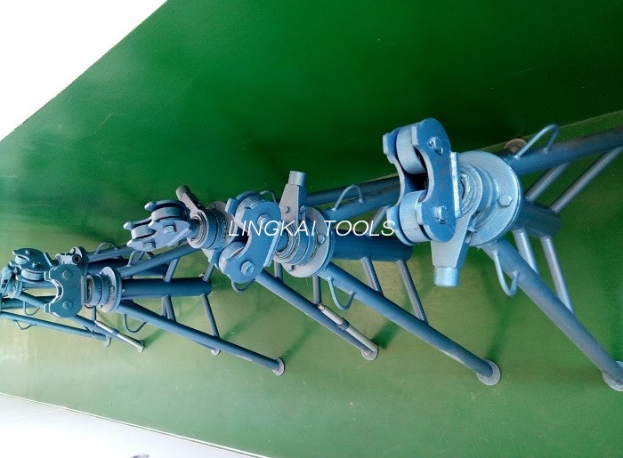 Screw Type Cable Laying Equipment , Wire Payoff Stand With 1 Ton 3 Ton 5 Ton Rated Load