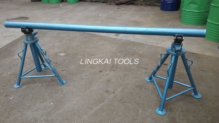 Mechanical Electrical Cable Pulling Tools Adjustable Cable Drum Liting Jack Stands / Simple Reel Pay Off Stand