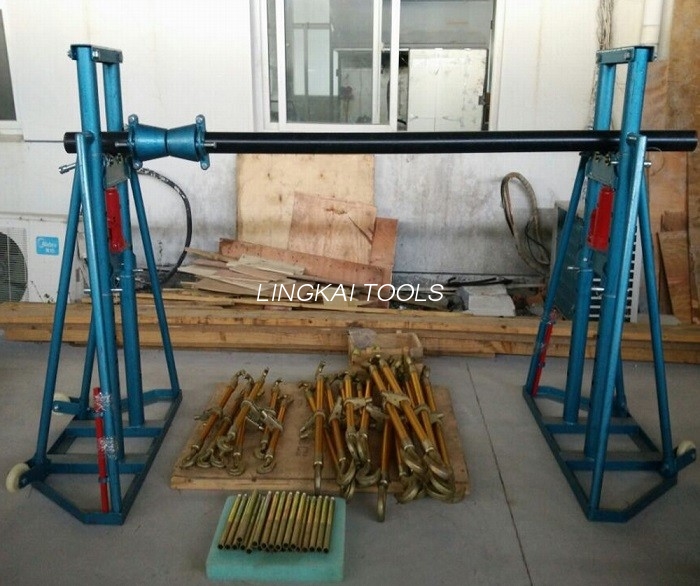 Easy Moving Wire Reel Stand / Elevator Cable Drum Jack 5 - 20 Ton