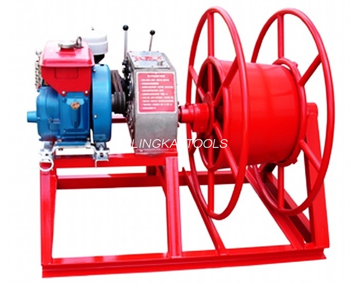 3600rpm Speed 5 Ton Power Puller Winch Wire Take Up With GX160 Gasoline Engine
