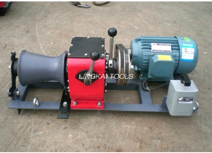 Small Light 1 Ton Cable Winch Puller Wire Rope Pulling Winch 2.2KW Eletro Motor