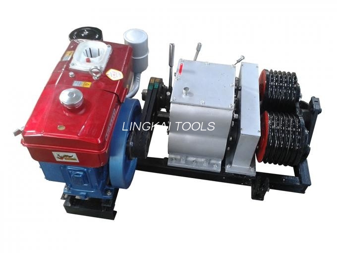 Gasoline Powered Cable Winch Puller Cable Drum Winch With Two Drum JJM-5SQ