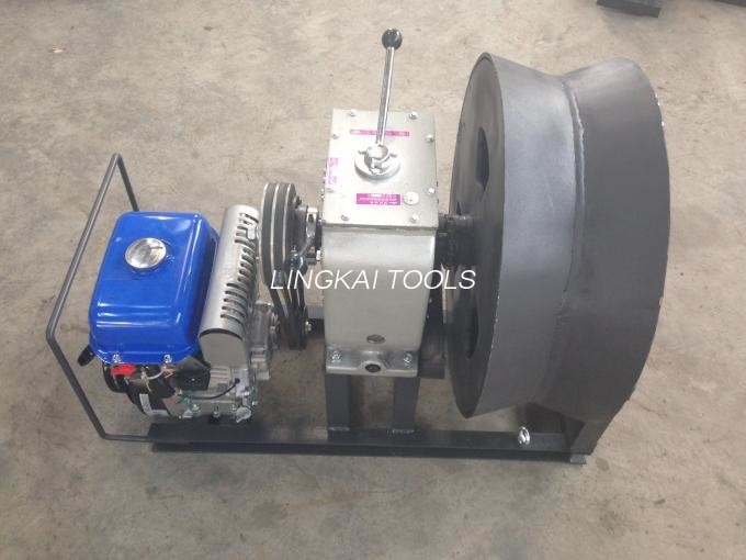 Gasoline Engine Cable Pulling Equipment Wire Rope Capstan 3 Ton In Line Transmission Site