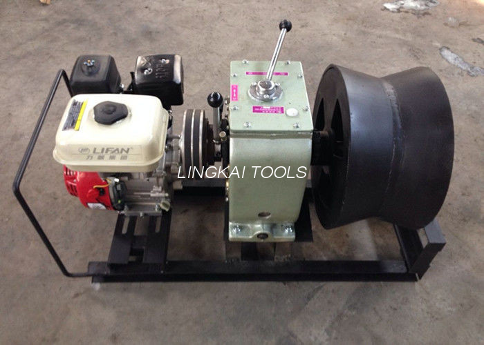Fast Speed Gas Engine Cable Winch Puller Hoisting Winch In Line Site