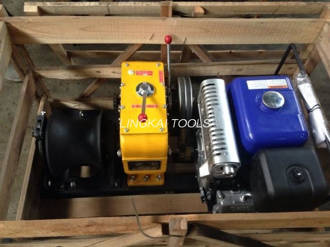 Small Gas Powered Winch 5 Ton Honda / Yamaha Petrol Engine Cable Pulling Machine