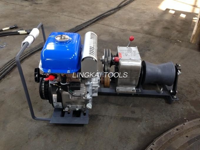 Efficient Power Puller Winch / 5 Ton Cable Winch Threading Machine For Power Construction