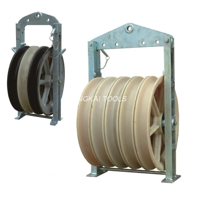 660mm Nylon Wheel Bundled Conductor Stringing Block Pulley
