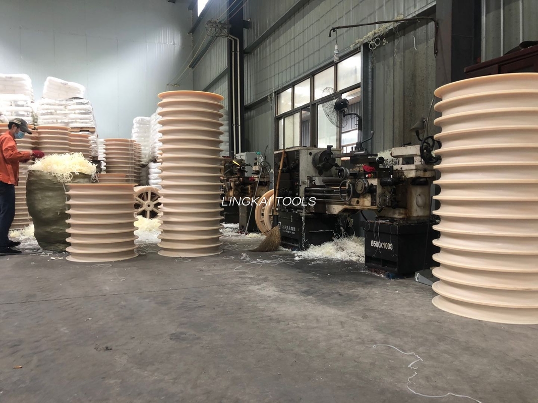 508x100mm MC Pulley Wheels With Bearings For Stringing Block