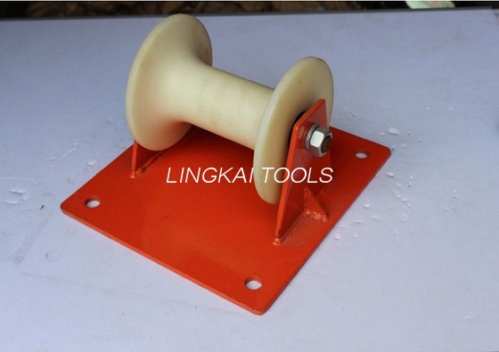 Flat Trench Electrical Cable Roller Straight Line Cable Roller With Steel Plate