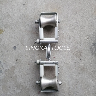 Aluminum Double Sheave Block For Changing Line / OPGW Cable Replacement Pulleys